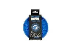 KIWI WALKER Lízací miska Flower Mini modrá / Proti hltání / průměr 14 cm (FDP-710)