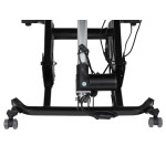 Křeslo polohovací, eletrické, šedá látka.