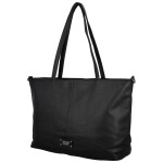 Trendy dámská koženková kabelka na rameno Coveri Longi, černá