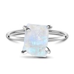 Royal Fashion stříbrný prsten GU-DR15849R-SILVER-MOONSTONE Velikost: 9 (EU: 59-60)