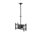 Equip Stropní držák pro 2 TV černá / Stropní držák / 32-65" / VESA 600x400 / nosnost 80 kg / náklon -5° až 15° (650370)