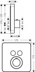 AXOR - ShowerSelect Termostat pod omítku pro 2 spotřebiče, chrom 36707000