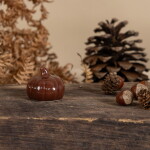 Storefactory Podzimní dekorace dýně Tranebo Brown Medium, hnědá barva, keramika