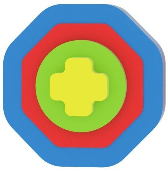 Moje první puzzle - Tvary osmiúhelník/modrá