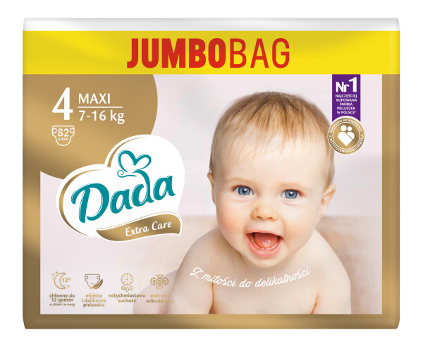 Dada JUMBOBAG extra care vel.4, 7-16kg, 82ks