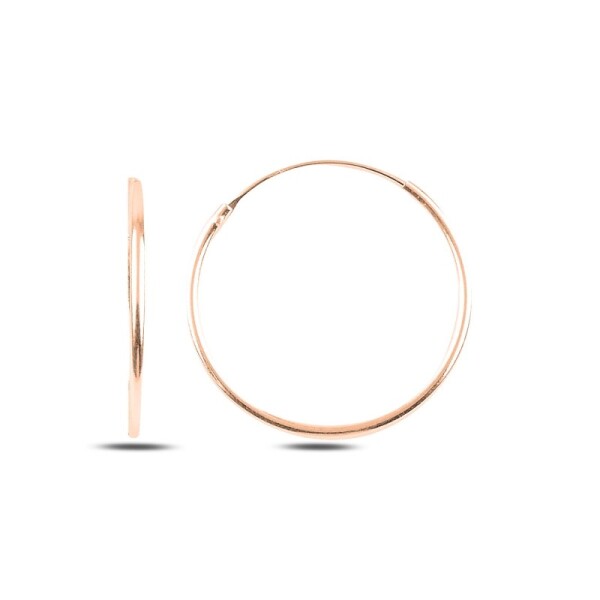 LUNICA Stříbrné kroužkouvé náušnice 2,5 cm ROSE GOLD 0505