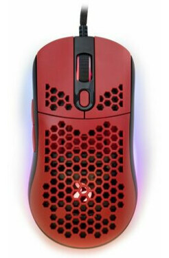 AROZZI FAVO Ultra Light červená / Herní myš / optická / 16000 DPI / USB / 7 tlačítek (AZ-FAVO-BKRD)