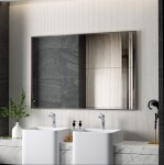 Erga Rectangle, obdélníkové zrcadlo 120x80 cm, černý rám, ERG-V01-RECTAGLE-1280-BK