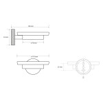 SAPHO - LARISSA mýdlenka, mléčné sklo, černá/zlato mat WS002BG