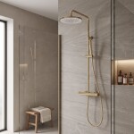 REA - Kulatá dešťová sprcha JS-021 Gold REA-P0390
