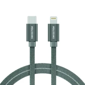 SWISSTEN TEXTILE datový kabel USB-C - LIGHTNING 2m stříbrná (71529202)
