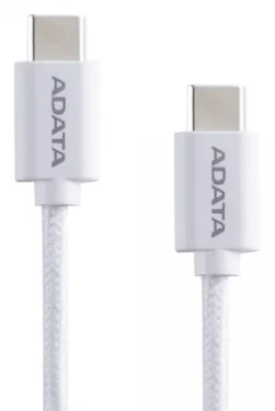 ADATA CACC-100PN-WH bílá / Kabel / USB-C - USB-C / PD 100 W / 1 m (CACC-100PN-WH)