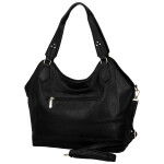 Elegantní dámská koženková kabelka na rameno Mandy, černá