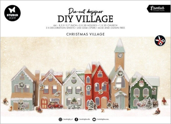 DIY Vánoční vesnička Studio Light, A4, 12. l. - klasická
