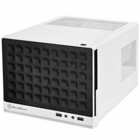 SilverStone SG13 černo-bílá / PC skříň / Mini-ITX / USB C / bez zdroje (SST-SG13WB)