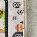 DumDekorace Šedý dětský koberec - safari výlet Šířka: 120 cm | Délka: 180 cm