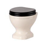 Maileg Toaleta pro myšky Maileg Off-White / Black, černá barva, kov