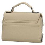 Stylová dámská koženková mini crossbody kabelka Milax, béžová