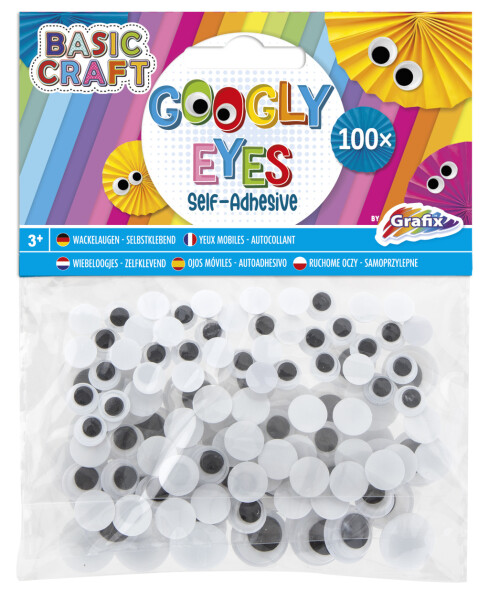 Nalepovací, pohyblivá očíčka černobílá - Craft Creative