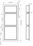 MEXEN - X-Wall-S modul pro vestavbu do stěny SMC s límcem 99,1 x 40,7 cm, bílá 1901994109