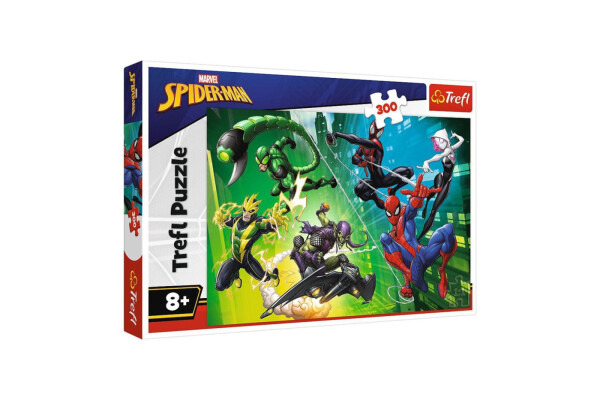 Puzzle Spiderman - V pavučině 300dílků 60x40cm v krabici 40x27x4,5cm
