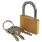 Zámek visací mosazný, 25 mm, MEGA