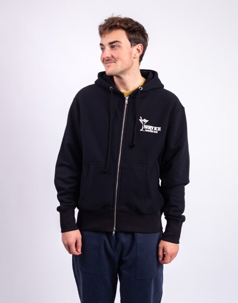 Service Works Martini Zipper Hoodie BLACK L