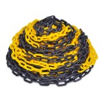 Plastový řetěz vymezovací, 6mm x 30m, žluto-černý, polyetylen, MTR
