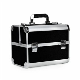 Aptel Kosmetický kufřík 35x25x31cm stříbrno-černý CA34B