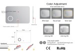 Erga Myra, LED zrcadlo 70x50 cm s kosmetickým zrcadlem 3x zvětšení, 2662 lm, 3 barvy světla, zadní osvětlení, ERG-V01-MYRA-7050-00