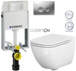 GEBERIT KOMBIFIXBasic vč. matného tlačítka DELTA 25 + WC CERSANIT CLEANON CASPIA + SEDÁTKO 110.100.00.1 21MA CP1