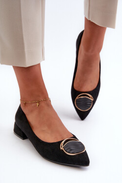 Loděnky S Nízkým Podpatkem Z Ekologického Semiše S.Barski KV27-037 Černé 37