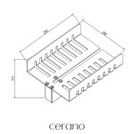 CERANO - Walk-in polička s drážkami na sklo sprchového koutu - 6-10 mm - černá matná - 25x11,7 CER-664618