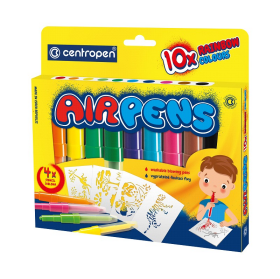 Foukací fixy na papír Centropen AIRPENS RAINBOW SET 1500/10