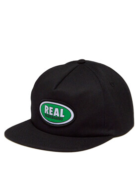 Real OVAL BLK/GRN pánská kšiltovka s rovným kšiltem