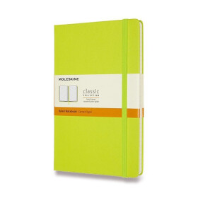 Zápisník Moleskine - tvrdé desky, L, linkovaný - limetka