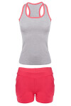 Set Betina Grey Coral Grey and Coral