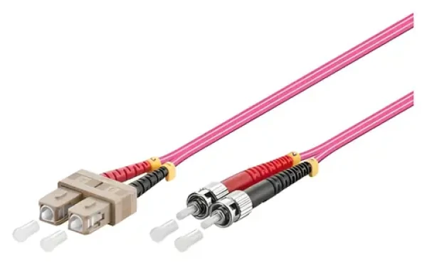 Good Connections SC/ST fialová / Optický patch kabel / OM4 / Duplex / 50/125 µm / LSZH / 10 m (LW-810TC4)