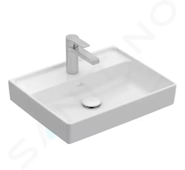 VILLEROY & BOCH - Collaro Umývátko 500x400 mm, bez přepadu, 1 otvor pro baterii, CeramicPlus, alpská bílá 433451R1