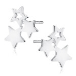 LUNICA Stříbrné náušnice HVĚZDIČKY 0999
