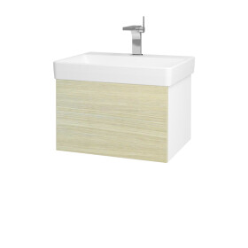 Dřevojas - Koupelnová skříňka VARIANTE SZZ 60 pro umyvadlo Laufen Pro S - N01 Bílá lesk / D04 Dub 162726