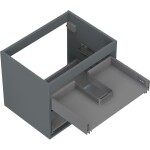 MEXEN - Box-A skříňka pro umyvadlo 60, 2 zásuvky, grafit mat 91AX0-0600-470-2-66