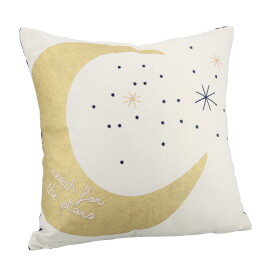 Räder Vyšívaný polštář Night Sky 45 × 45 cm, žlutá barva, textil