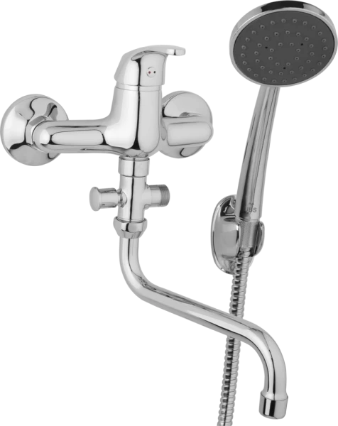 JB Sanitary Nástěnná umyvadlová a sprchová baterie SLIM, rozteč 150 mm s příslušenstvím, trubkové ramínko 200 mm A10 36 31