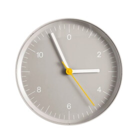 HAY Nástěnné hodiny Grey Recycled, šedá barva, kov