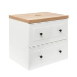 Koupelnová skříňka s krycí deskou Naturel Forli 60x53x46 cm bílá lesk FORLI60BID FORLI60BID