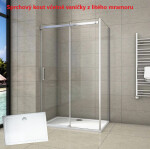 H K - Obdélníkový sprchový kout HARMONY F2 100x70 L/P varianta včetně sprchové vaničky z litého mramoru SE-HARMONYF210070/THOR-10070