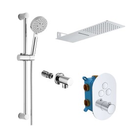 Mereo Sprchová sada s podomítkovou baterií - 3-cestná - oválný kryt CB60157TB3