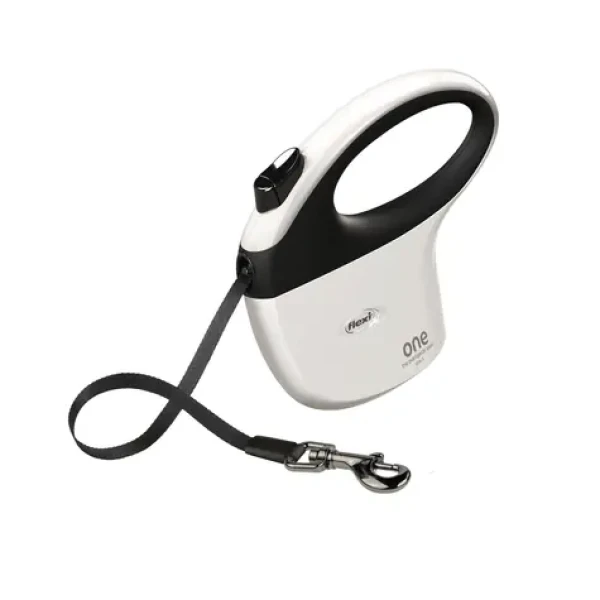 Flexi Vodítko One S pásek 5m bílo-černé (FX-34910)