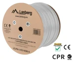 Lanberg Instalační kabel Cat6A U/FTP šedá / Instalační kabel / 305 m / CU / LSZH / CPR / Fluke Passed (LCUF6L-11CU-0305-S)